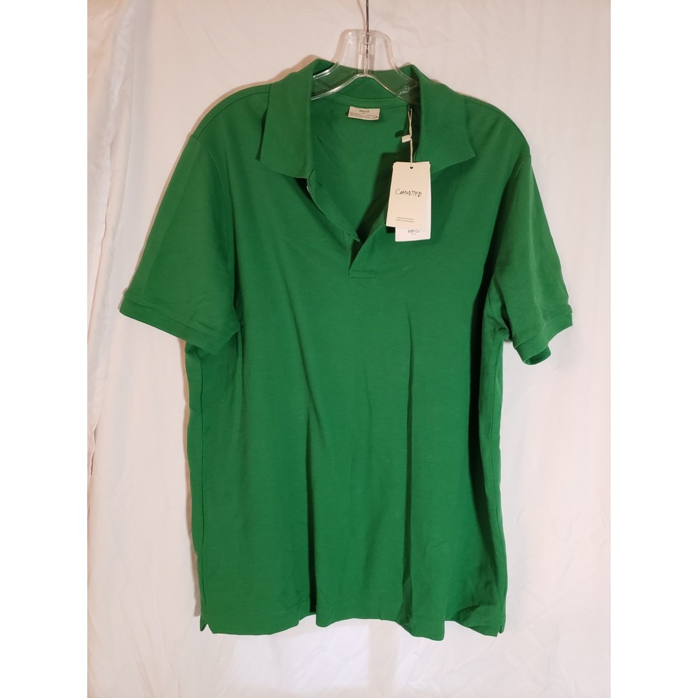 Mens MNG Man Green Polo Shirt Size M